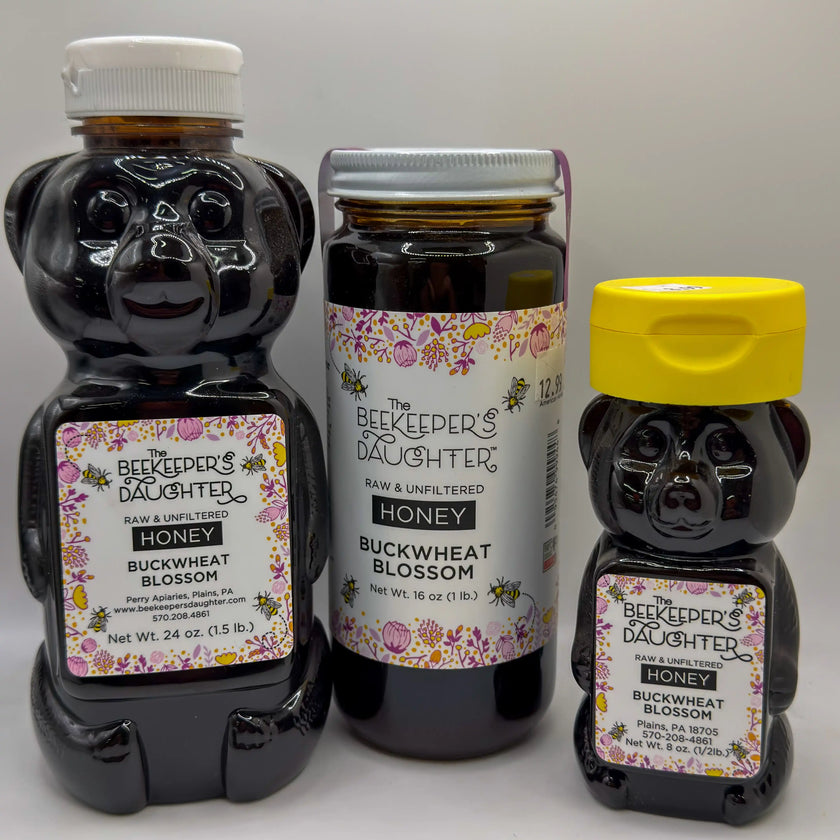 The Beekeeper’s Daughter Raw & Unfiltered Buckwheat Blossom Honey from Plains PA