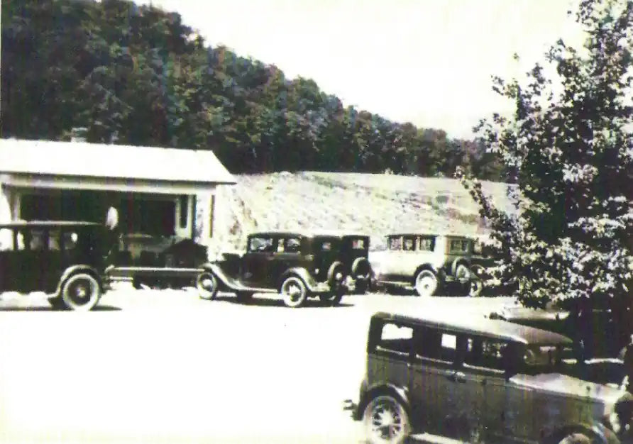 Historic Leighty Bros farm stand in the early 1900s