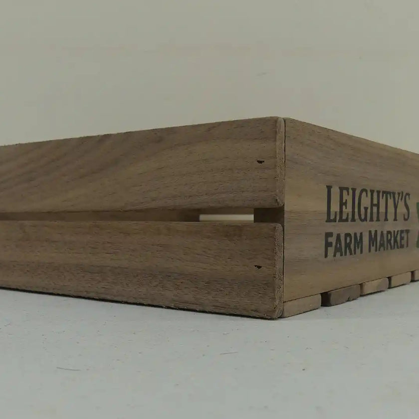 10 in. Fruit Basket Wooden Crate