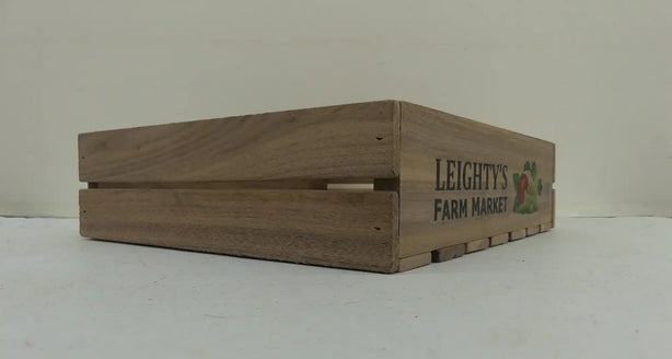 10 in. Fruit Basket Wooden Crate
