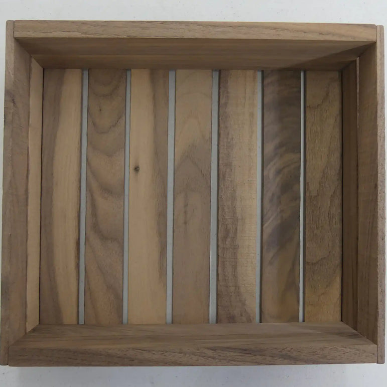 10 in. Fruit Basket Wooden Crate